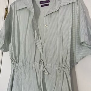 Adore Me Light Green Striped Dress